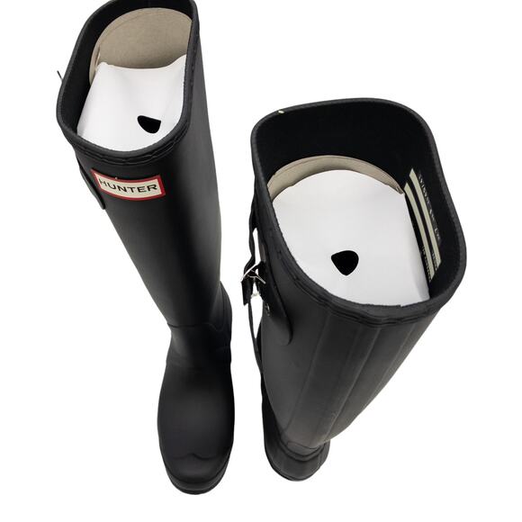 Authentic Hunter Original Tall Matte Black Rain Boots 9 Women's - Picture 7 of 12